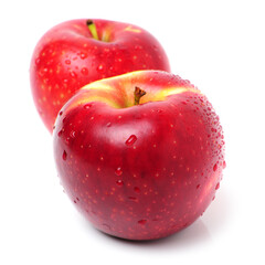 Red apples isolated on white background