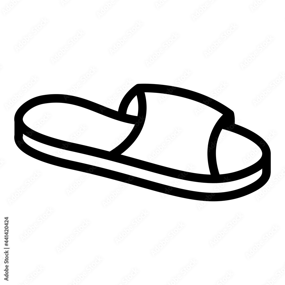 Poster home slippers soft icon. outline home slippers soft vector icon for web design isolated on white bac