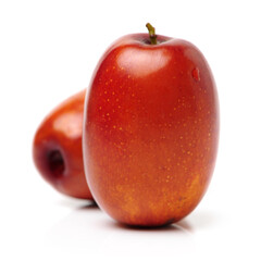 jujube or chinese date on white background