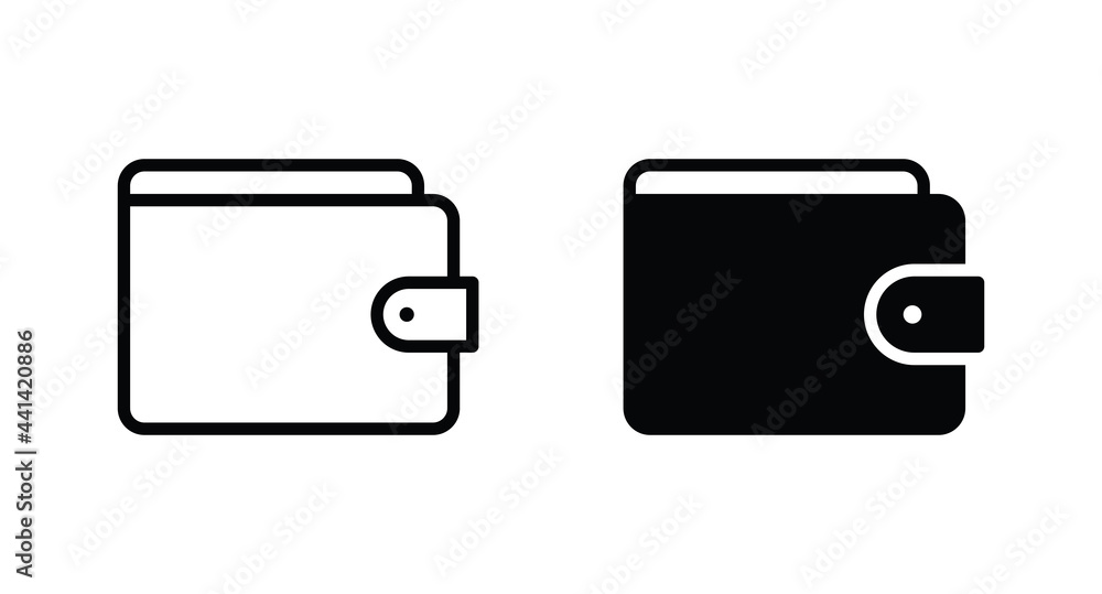 Poster wallet icon vector for computer, web and mobile app