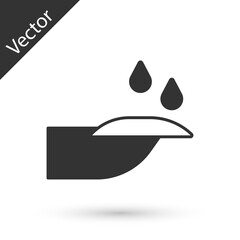 Grey Nail manicure icon isolated on white background. Vector