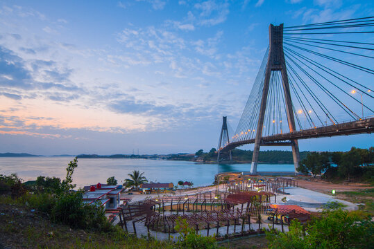Barelang bridge in the morning Batam Island