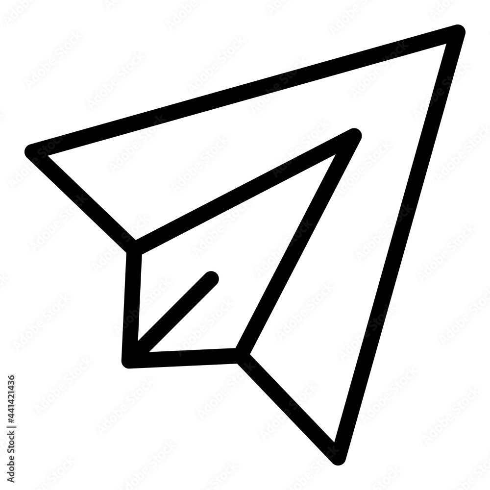 Aufkleber paper plane icon. outline paper plane vector icon for web design isolated on white background