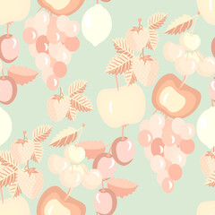 Fruits mix seamless pattern.