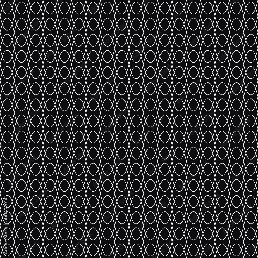 Poster curly seamless lines. vector white wire.