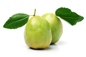 Pink guava isolated on white background