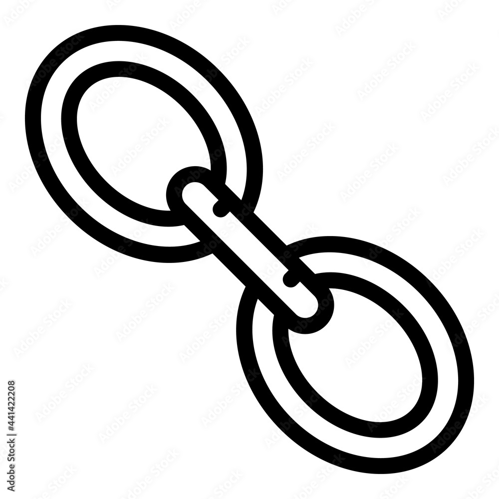 Poster marketing chain icon. outline marketing chain vector icon for web design isolated on white backgroun