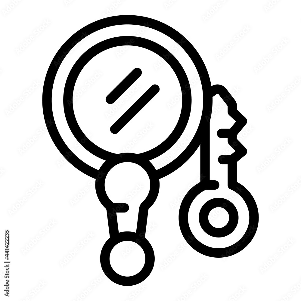 Poster marketing keys icon. outline marketing keys vector icon for web design isolated on white background