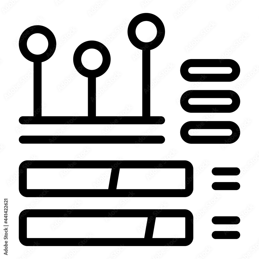 Aufkleber marketing elements icon. outline marketing elements vector icon for web design isolated on white bac