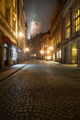 Obraz na płótnie Canvas Stockholm old town night