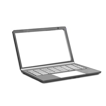 Isolated image of laptop