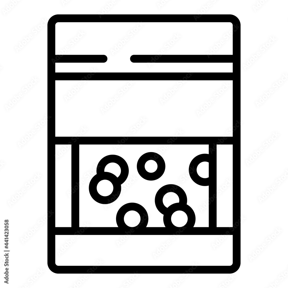 Poster lentil package icon. outline lentil package vector icon for web design isolated on white background