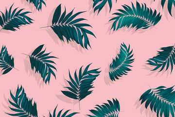 Palm leaves pattern background