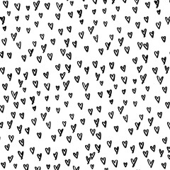 Vector Heart shape frame with brush painting on background. Hand drawn design for valentine's day, web, icon, symbol, sign, romantic wedding, love card