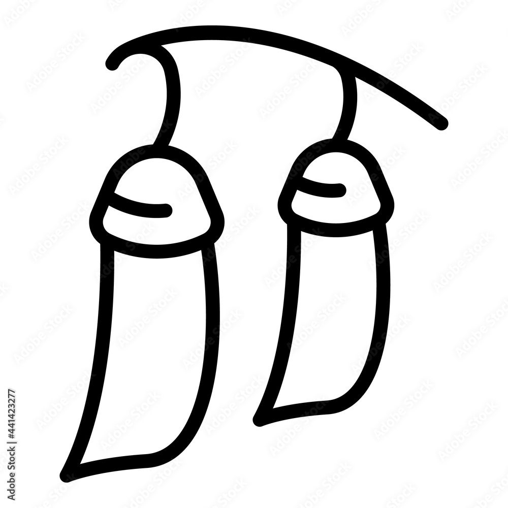 Poster Lentil branch icon. Outline Lentil branch vector icon for web design isolated on white background