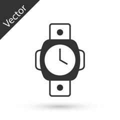 Grey Diving watch icon isolated on white background. Diving underwater equipment. Vector