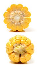 Corn on white background