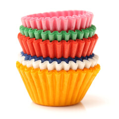 cupcake liners isolated on white background