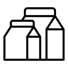 Take away milk food icon. Outline Take away milk food vector icon for web design isolated on white background