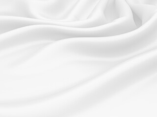 Plakat White fabric texture background. Luxury cloth background