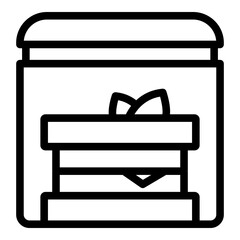 Take away food sandwich icon. Outline Take away food sandwich vector icon for web design isolated on white background