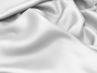 Plakat White fabric texture background. Luxury cloth background
