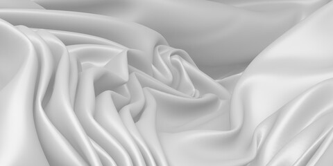 Obraz premium White fabric texture background. Luxury cloth background