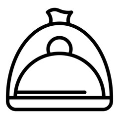 Take away food pot icon. Outline Take away food pot vector icon for web design isolated on white background