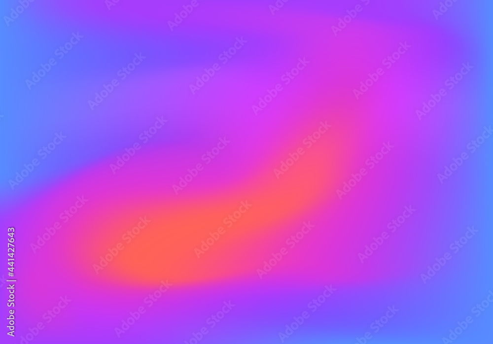 Poster Abstract background with vibrant gradient from blue to orange with violet and pink. Vivid and fluid color mix.