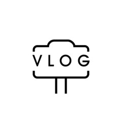 Vlog icon isolated on white background