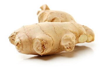 ginger root isolated on white