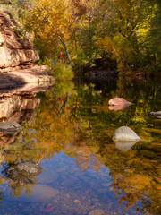 Autumn reflections at Grasshopper Point outside Sedona AZ