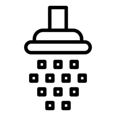 Fototapeta premium Shower head clean icon. Outline Shower head clean vector icon for web design isolated on white background