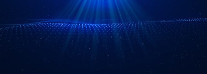 beautiful abstract wave technology background with blue light digital effect corporate concept. Abstract background