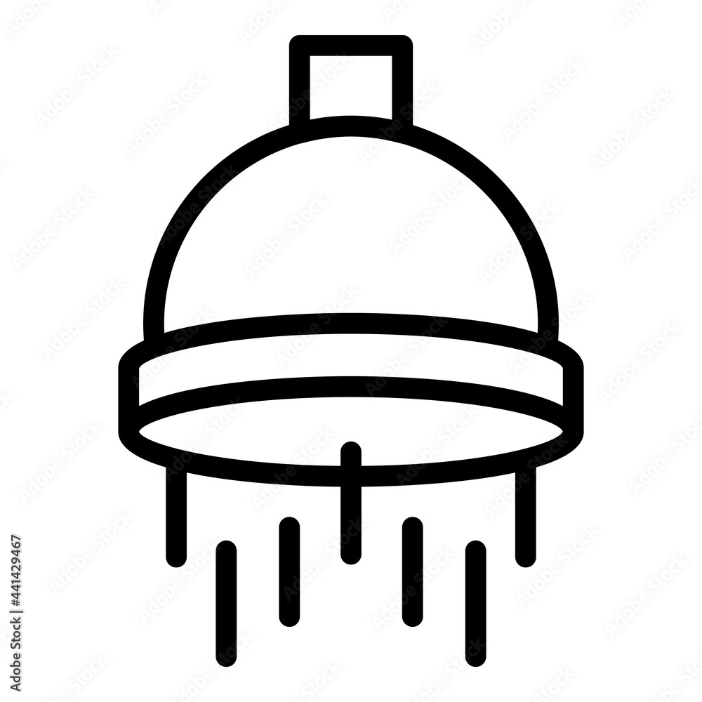 Poster shower head button icon. outline shower head button vector icon for web design isolated on white bac