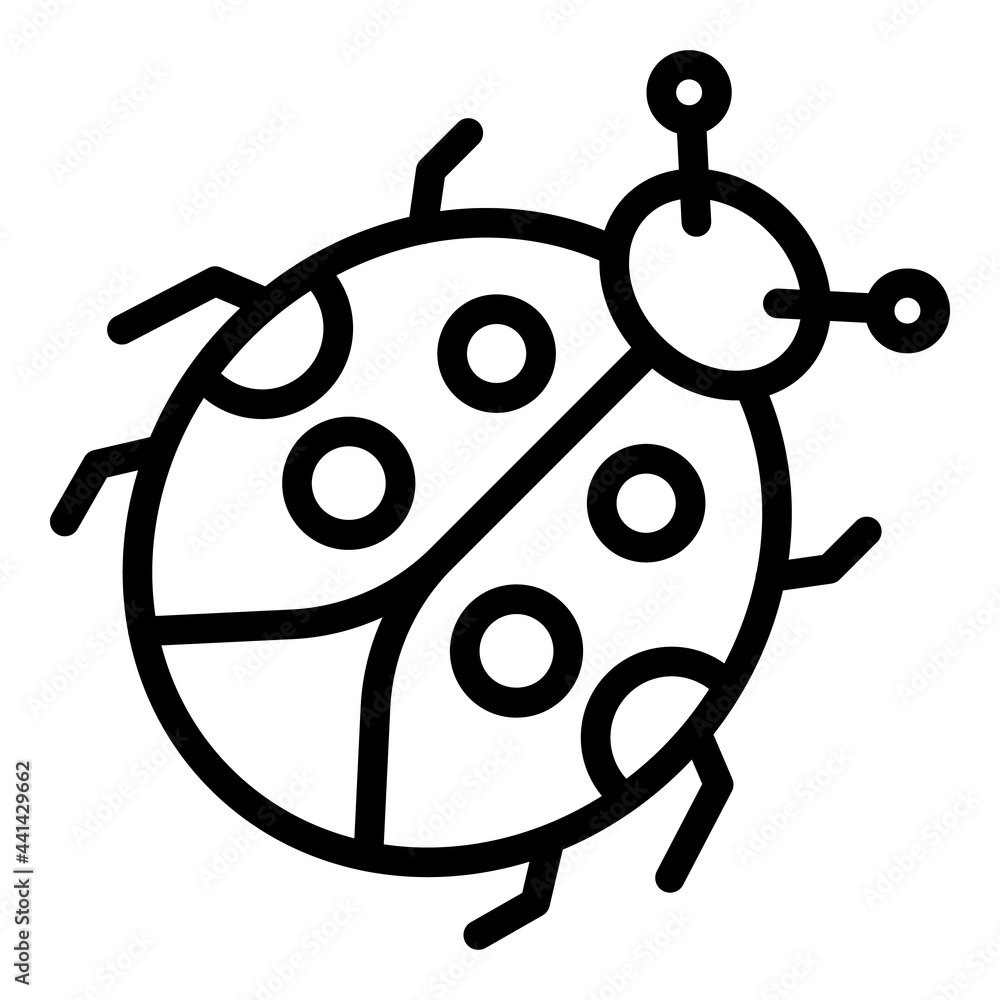Poster insect ladybird icon. outline insect ladybird vector icon for web design isolated on white backgroun