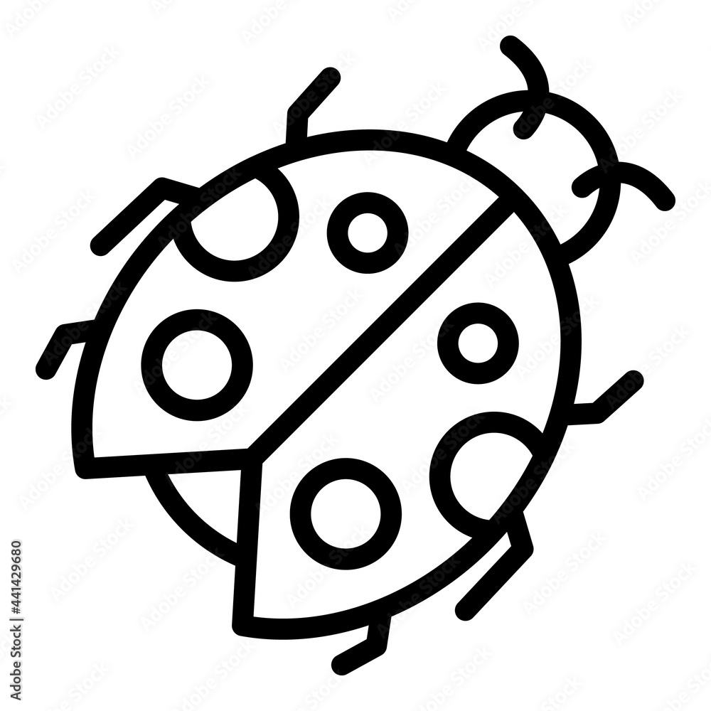 Aufkleber ladybird icon. outline ladybird vector icon for web design isolated on white background