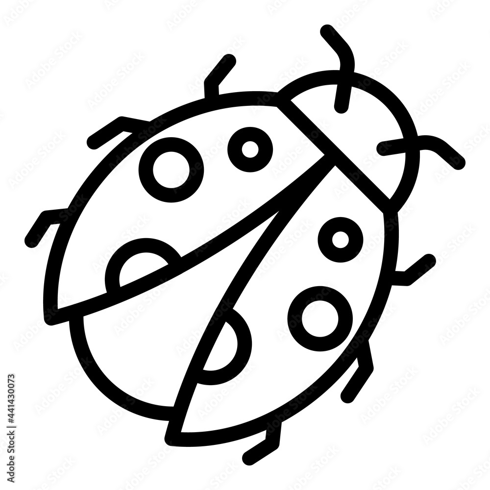 Poster ladybird wild icon. outline ladybird wild vector icon for web design isolated on white background