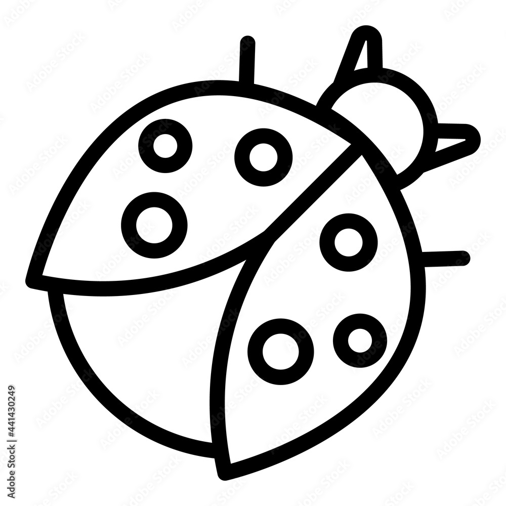 Wall mural ladybird beauty icon. outline ladybird beauty vector icon for web design isolated on white backgroun - Wall murals
