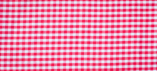 red and white checkered tablecloth texture background.