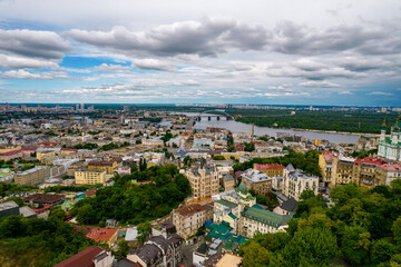 Fototapeta na wymiar Aerial view of the city, Kiev, Ukraine