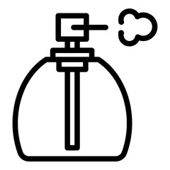 Spray bottle container icon. Outline Spray bottle container vector icon for web design isolated on white background