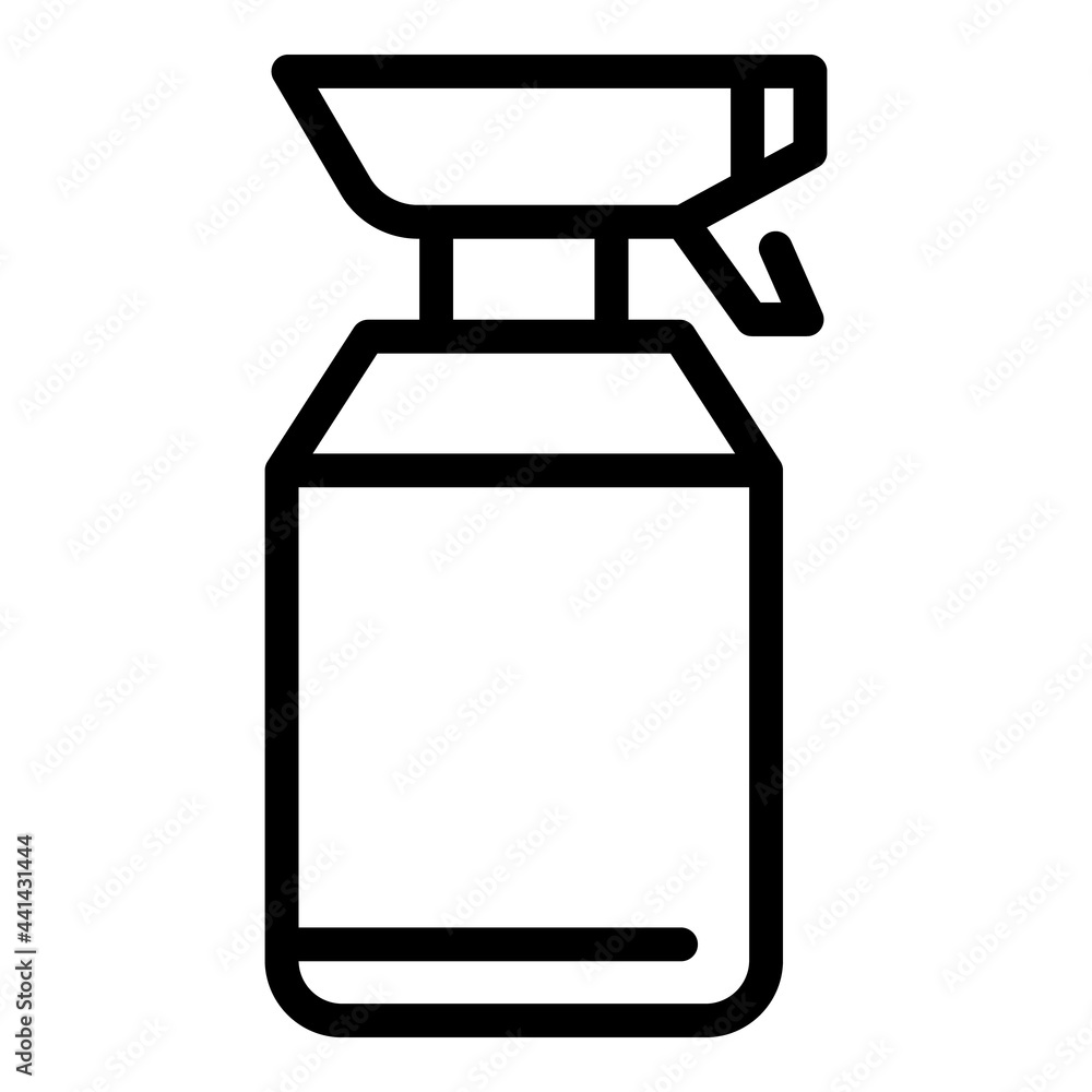 Poster spray bottle detergent icon. outline spray bottle detergent vector icon for web design isolated on w