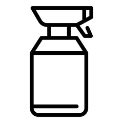 Spray bottle detergent icon. Outline Spray bottle detergent vector icon for web design isolated on white background