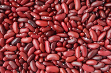 Red beans or phaseolus vulgaris on a full frame