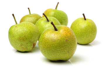 pears on a white background