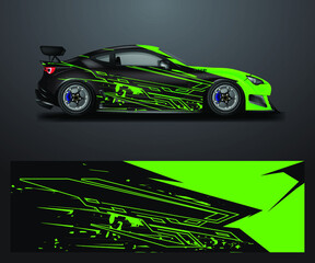 Obraz premium Car Wrap Vector Designs Abstract Stock Vector . Background Livery Vehicle .
