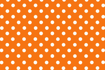seamless polka pattern, seamless polka dots pattern, pattern, seamless polka pattern, orange polka dots background, orange dotted background © annakolesnicova