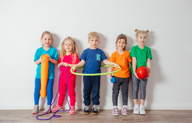 Young children adore doing physical activities at preschool - 441436645