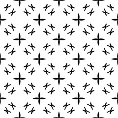 floral seamless pattern background.Geometric ornament for wallpapers and backgrounds. Black and white 